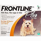 Save on Merial Frontline Plus Flea and Tick Control for 0-to-22-Pound Dogs and Puppies, 6 Doses by Merial