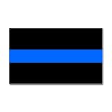 Thin Blue Line Police Sheriff Car Decal / Sticker - Blue and Black
