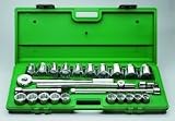 25 Piece 3/4 Drive 12 Point SAE Standard Complete Socket Set