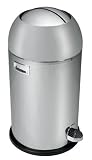 Polder Wink Waste Can, Brushed Stainless Steel