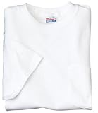 NEW Hanes Beefy-T - 100% Cotton T-Shirt with Pocket White-3XL