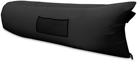 Echoman ® Outdoor Indoor Convenient Fast Inflatable Lounger Bed, Sleeping Compression Air Bag, Beach Lounger, Portable Dream Chair, Air Sleep Sofa Lounge Outdoor Couch (Black)