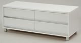 JKプラン CDラック CDキャビネット横型 ホワイト幅124cm dc-283