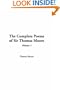 The Complete Poems of Sir Thomas Moore, Volume 1
