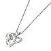 14Kt White Gold Artistic Diamond Heart Pendant