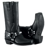 River Road Women's Square Toe Zipper Harness Boots - 10/Black