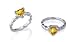 Trillion Cut Citrine Ring Sterling SIlver