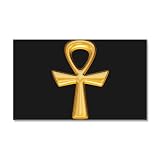 22 x 14 Wall Vinyl Sticker Egyptian Gold Ankh Black
