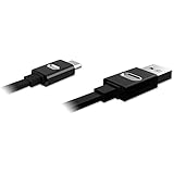 Qmadix USB Charging-Data Sync Cable to Micro USB Connector - Retail Packaging - Black