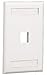 Panduit NK1FWHY 1-Gang 1-Port Faceplate with Label, White