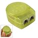 Yellow Plastic Dual RJ11 Socket Telephone Ringer Amplifier