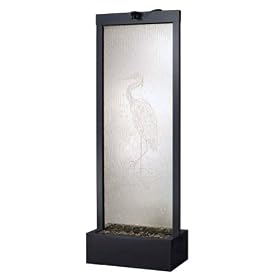 Bluworld GF8BH 90 x 32 x 18 Egret with Clear Coat Center Mount Black Onyx Frame Gardenfall...