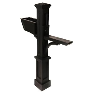 Mayne 5830-BK Westbrook Plus Mailbox Post, Black by Mayne