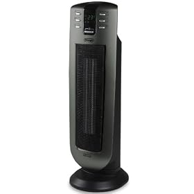 DeLonghi TCH7090ER 24-Inch Ceramic Tower Heater, Black