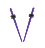 Acrylic Neon Taper - Purple - 14G - Sold as a Pair