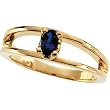 14K Yellow or White Gold Mother's Ring - 2 Stone