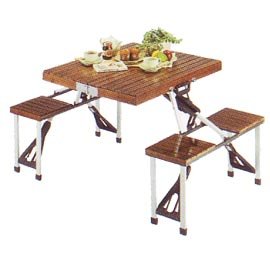 キャプテンスタッグ(CAPTAIN STAG) ブランチ 杉製ピクニックテーブル ブラウン M-3728