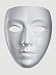 2 Pack - Two Female Blank Drama Masks - Adult