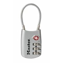 Master Lock 4688DSLV TSA Accepted Cable Luggage Lock, Silver