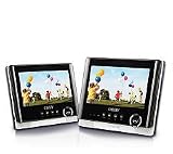 Coby TFDVD7752 7 LCD Dual-Screen Tablet Portable DVD Player