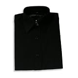 Perry Ellis - Boys Long Sleeve Dress Shirt, Black