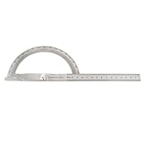 uxcell 分度器ルーラ メタル材質 0?180度 回転ヘッド