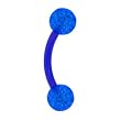 BIOPLAST Electric Blue GLITTER Eyebrow Ring