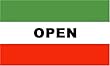 Open rwGreen MESSAGE Flag - 3 foot by 5 foot Polyester (NEW)