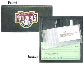 Washington Nationals Embroidered Leather Checkbook Cover at Amazon.com