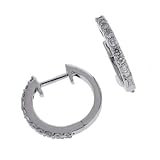 14k White Hinged 0.29 Ct Diamond Earrings