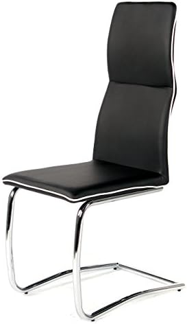 Zoey Leather Side Chair (Black)