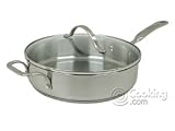 Simply Calphalon Stainless 3-Quart Saute Pan with Cover