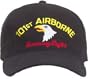 101st AIRBORNE Embroidered Cap, Black