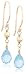 14k Yellow Gold, December Birthstone, Blue Topaz Briolette Hook Earrings
