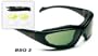 BSG-3 TR-90 Nylon Shiny Black frame smoke-green lens, providing the ultimate protection for the wearer. Includes 2 extra Anti-fog 2.3mm lens Clear, Lt Rust, Strap, Arms, Removeable Gasket, Cleaning Cloth and case.