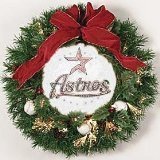 Houston Astros 22" Holiday Christmas Wreath - MLB Baseball