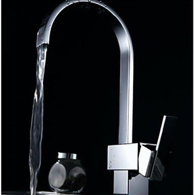 Contemporary Waterfall 360 Degree Rotate One Hole Single Handle Kitchen Faucets