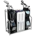 J.G. Hickory Brushed Nickel Steel Rack with Locking Door