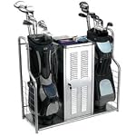 J.G. Hickory Brushed Nickel Steel Rack with Locking Door