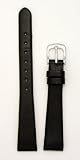 Ladies' Genuine Italian Leather Watchband Black 10mm Watch Band