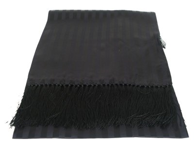 Bruno Piattelli Mens Black Italian Silk Tuxedo Scarf Scarves