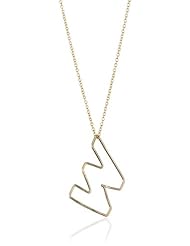 Gauge Gold-Filled Bubble Monogram Mini-W Pendant Necklace
