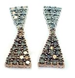 10k Two Toned Gold and Diamond Earrings