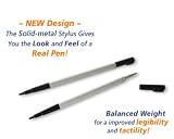 HP iPAQ rz1710 Stylograph - Stylus Replacement - 2 in 1 Stylus Upgrade (Metallic Silver)