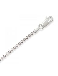 MMA Silver - 18 inch 1.8mm Bead Chain Necklace