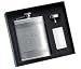 Christmas Holiday Flask Gift Set - Personalized for Free - Great Gift Idea - 6 Oz. Stainless Steel Flask, Funnel & Unique Money Clip