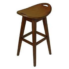 Click here to buy Thoroughbred 32 Backless Swivel Bar Stool in Cherry by Carolina Accents.