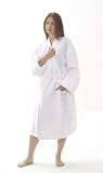 Waffle/Pique Kimono Robe -White