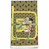 Ephemera 'Drink Coffee Do More Stupid Things Faster with More Energy' Kitchen Towel and Pot Holder Set