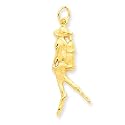 14k Gold Scuba Diver Charm